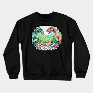 Dinosaur Chess Crewneck Sweatshirt